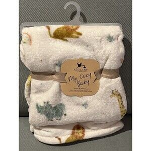 Adirondack Baby My Cozy Blanket Rhino Lion Giraffe Safari Animals Rainbow New